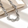 304 Stainless Steel Oval Link Chains Bracelets for Men & Women BJEW-D042-47P-2