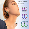 6Pcs 3 Styles 202 Stainless Steel Huggie Hoop Earrings EJEW-TAD0001-01-7