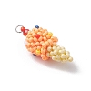 Glass Seed Beaded Ice Cream Pendants PALLOY-MZ00550-03-3