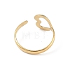 12Pcs Ion Plating(IP) 304 Stainless Steel Heart Open Cuff Rings for Women RJEW-G312-05G-4