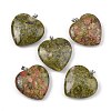 Natural Unakite Pendants GG-K002-12A-13-1