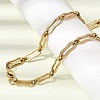 304 Stainless Steel Link Chain Bracelet & Necklace Jewelry Sets SJEW-L199-14G-3