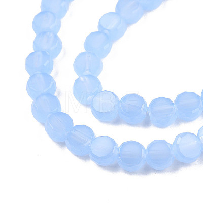 Transparent Imitation Jade Glass Beads Strands GLAA-N052-05A-B02-1