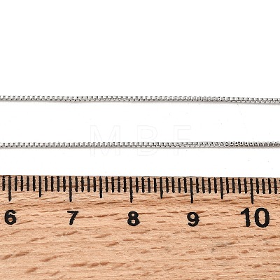 0.8MM Brass Box Chain Necklaces NJEW-G341-02P-1