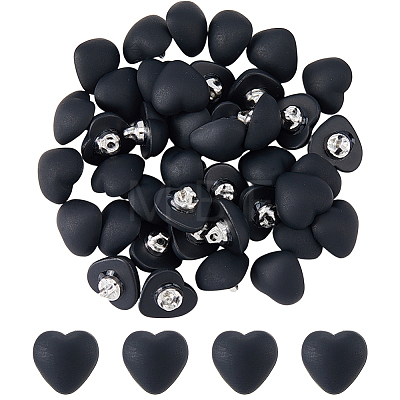 40Pcs 1-Hole Resin Shank Buttons BUTT-FH0001-040B-1