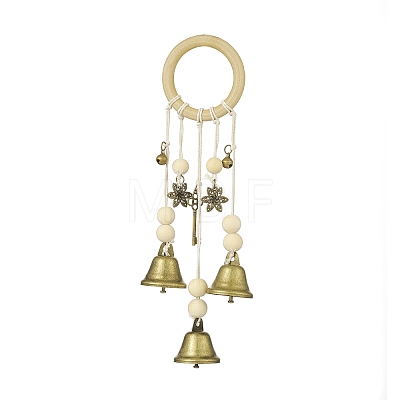 Iron Witch Bells Protection for Door Knob Hanger HJEW-JM00915-1