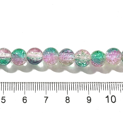 Crackle Glass Beads Strands CCG-C002-8mm-07-1