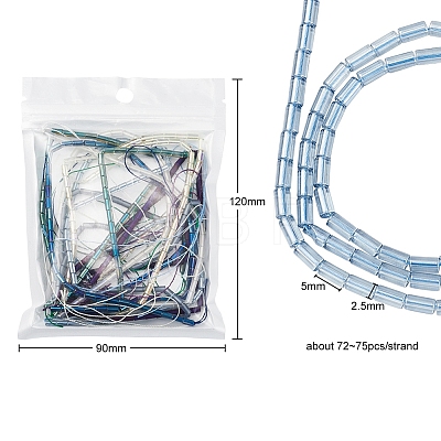 7 Strands 7 Style Electroplate Glass Beads Strands EGLA-YW0001-24-1