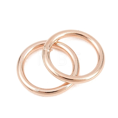 Brass Closed Jump Rings KK-D257-01RG-01-1