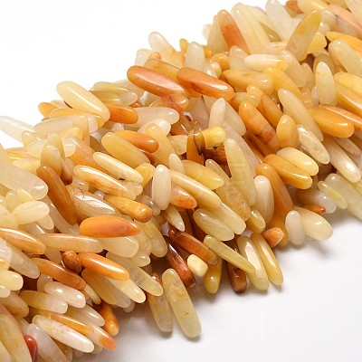 Natural Topaz Jade Nuggets Beads Strands G-E271-56-1