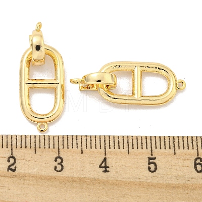 Brass Fold Over Clasps KK-Z044-09G-1