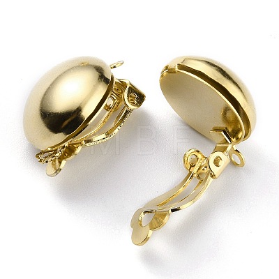 Brass Clip-on Earring Findings KK-O131-03G-C-1