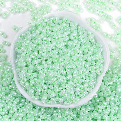Opaque Colours Luster Glass Seed Beads X1-SEED-K010-04C-1