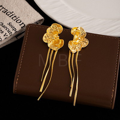 Zinc Alloy Tassel Stud Earrings FS-WG96B09-01-1