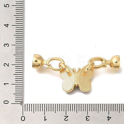 Brass & Abalone & Shell Fold Over Clasps KK-K389-129G-1