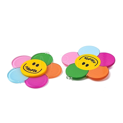 Opaque Printed Acrylic Big Pendants OACR-B053-01A-1