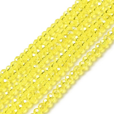 Electroplate Glass Beads Strands EGLA-R048-2mm-22-1