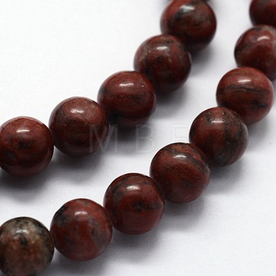 Natural Sesame Jasper/Kiwi Jasper Beads Strands G-I199-18-12mm-1