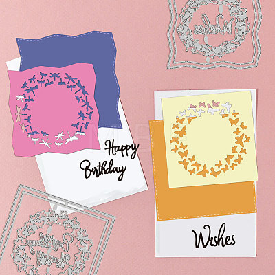 Birthday Theme Carbon Steel Cutting Dies Stencils DIY-WH0309-1465-1