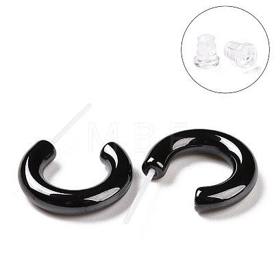 Hypoallergenic Bioceramics Zirconia Ceramic Ring Stud Earrings EJEW-Z023-02C-1