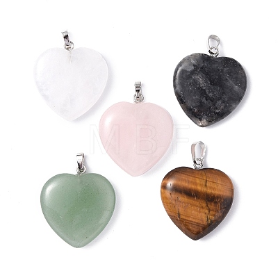 Naturla Mixed Gemstone Pendants G-G956-B67-1