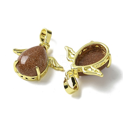 Synthetic Goldstone Pendants KK-F888-01G-23-1