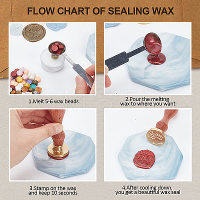 Brass Sealing Wax Stamp Head AJEW-WH0208-898-1