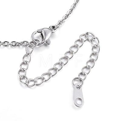 304 Stainless Steel Necklaces NJEW-E080-13P-1