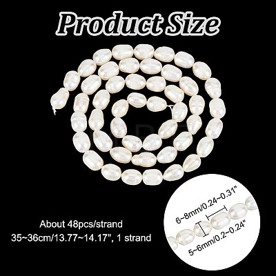  1 Strand Natural Cultured Freshwater Pearl Beads Strands PEAR-NB0002-20-1