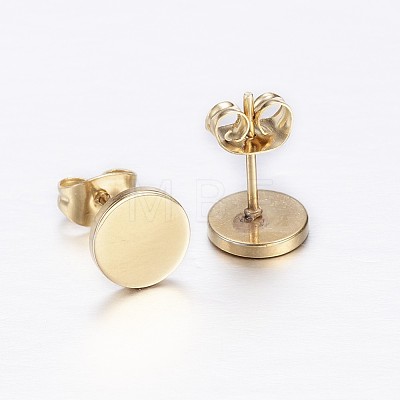 304 Stainless Steel Ear Studs EJEW-G189-70G-1