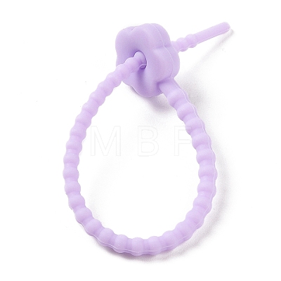 Flower Shape Silicone Cable Zip Ties AJEW-C034-01H-1