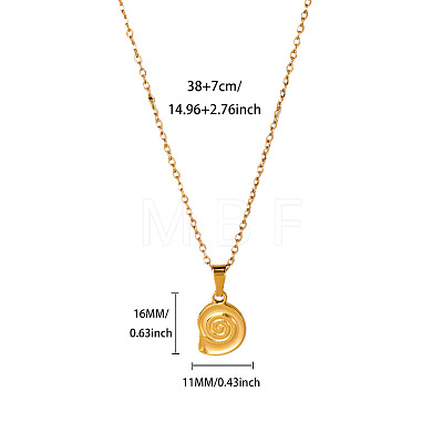 Summer Beach 304 Stainless Steel Pendant Necklaces WG63A68-05-1