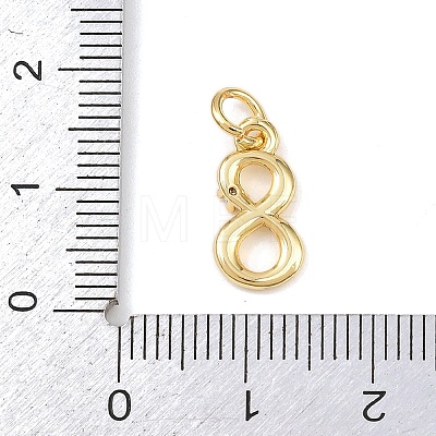 Brass Micro Pave Clear Cubic Zirconia Charms KK-P339-27G-08-1
