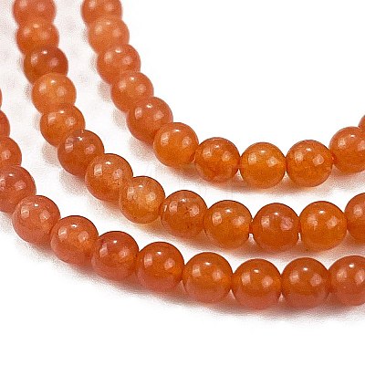 Natural Red Aventurine Beads Strands G-M438-A09-01-1