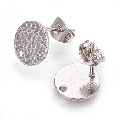 Non-Tarnish 304 Stainless Steel Ear Stud Findings STAS-O119-15A-P-1