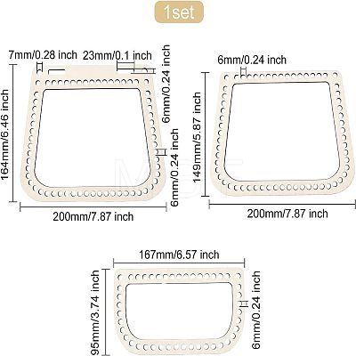 Wooden Basket Bottoms DIY-WH0184-21-1