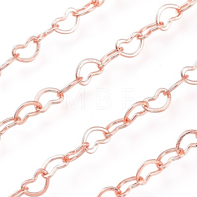 Brass Heart Link Chain CHC-A003-06RG-1