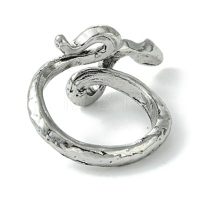 Snake Alloy Open Cuff Rings RJEW-K275-63AS-1