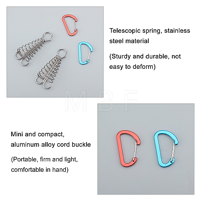 SUPERFINDINGS 12Pcs 2 Colors Aluminium Alloy Tent Rope Tensioners FIND-FH0001-99-1
