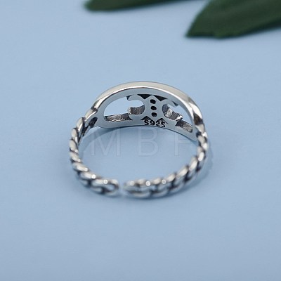 925 Thailand Sterling Silver Finger Rings RJEW-BB58353-1