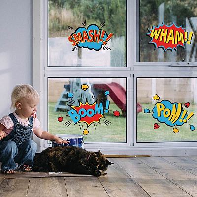 Translucent PVC Self Adhesive Wall Stickers STIC-WH0016-003-1