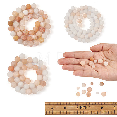 Yilisi 3 Strands 3 Style Natural Pink Aventurine Beads Strands G-YS0001-13-1