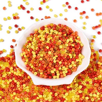 Opaque & Transparent Glass Seed Beads SEED-Q041-06B-1