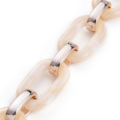 Handmade Acrylic Cable Chains AJEW-JB00634-01-1