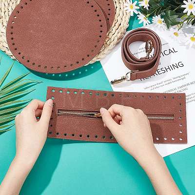 PU Leather with Alloy Shoulder Bag Making Kits DIY-WH0224-54B-1