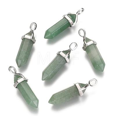 Natural Mixed Gemstone Double Terminated Pointed Pendants G-F295-04-1