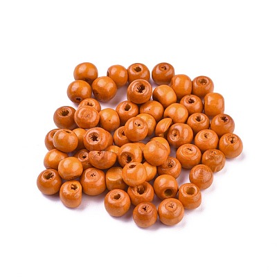 Dyed Natural Wood Beads WOOD-Q006-8mm-09-LF-1