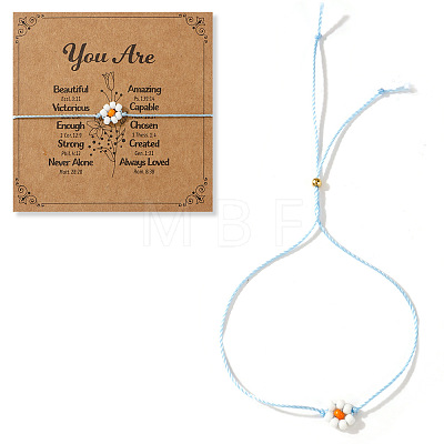 Flower Resin Beaded Slider Bracelets for Women SL9741-16-1