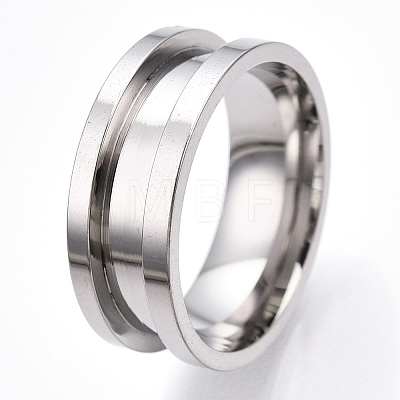 201 Stainless Steel Grooved Finger Ring Settings RJEW-TAC0017-8mm-03A-1