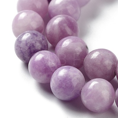 Natural Lepidolite/Purple Mica Stone Beads Strands G-M353-A01-8mm-01-1